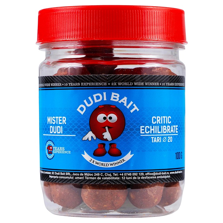 Boilies De Carlige, Dudi Bait, Mister Dudi Tari Slow Working, 20 mm 100 g