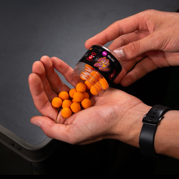Boilies De Carlig, Pop Up, Dudi Bait, Spicy Fish, 14 mm 20 g