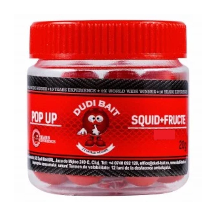 Boilies De Carlig, Pop Up, Dudi Bait, Squid Fruits, 10 mm