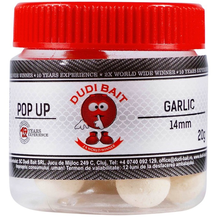Boilies De Carlig, Pop Up, Dudi Bait, Garlic, 10 mm