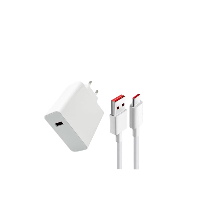 12 W-os hálózati töltőkészlet, 1 USB port, USB Type C kábel mellékelve, fehér