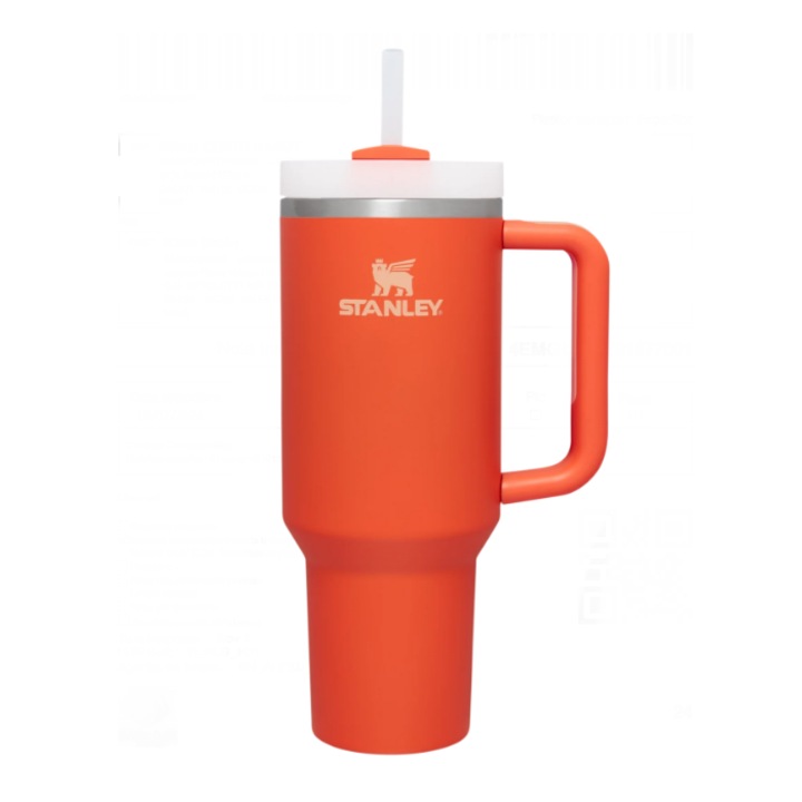 Stanley Quencher H2.0 Flowstate rozsdamentes acél pohár fogantyúval, 1,18 liter, Orange Tigerlily