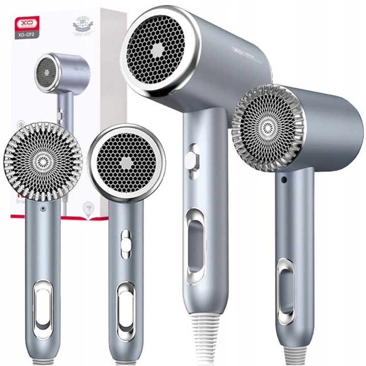 Uscator de Par XO-CF2 Smart Hair Dryer, Control Temperatura 1600W, Cablu 1.6m, Gri