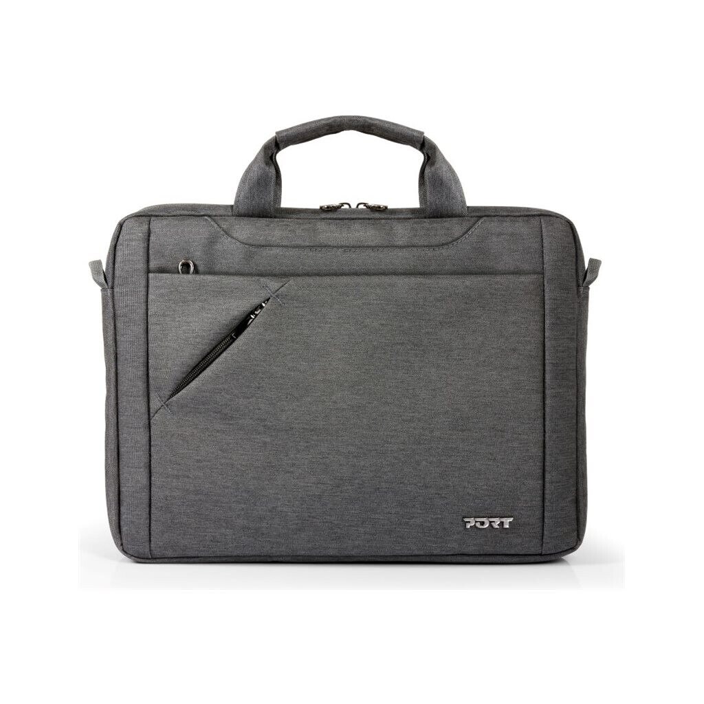 Geanta laptop PORT DESIGNS Sydney ECO, 13-14 inch, gri, cu bareta de umar