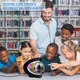 Glob pamantesc magnetic plutitor cu iluminare LED Selani, Negru