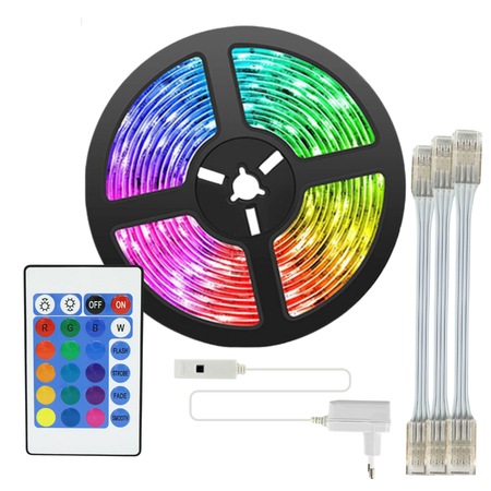 Banda LED Switch On, 5 metri, RGB, IP20, 30 LED/m, cu telecomanda ...