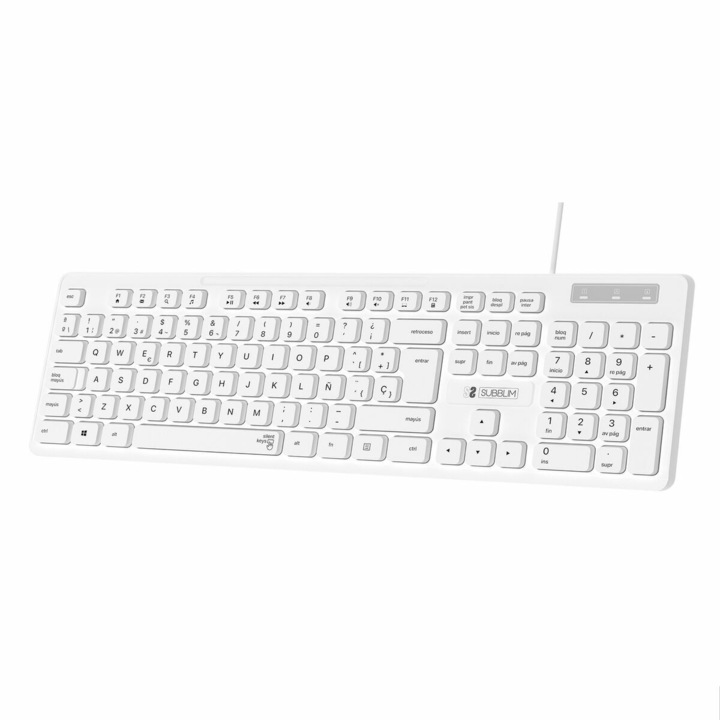 Tastatura Subblim SUBKBC-0SSK51 Alb Qwerty Spaniola