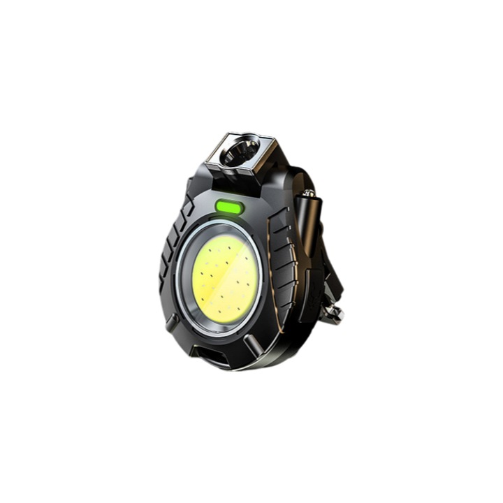 Lampa portabila cu prindere magnetica, LED+COB, senzor de miscare, negru, 62x50x26mm