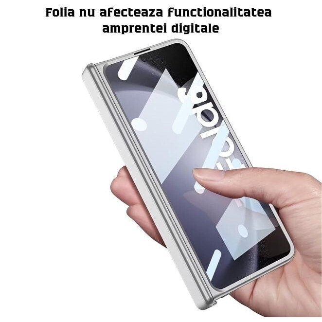 Folie de protectie ecran compatibila cu Samsung Galaxy Z Fold 6, Hydrogel din silicon, TPU, Perfect fit, acopera tot ecranul, ISAG