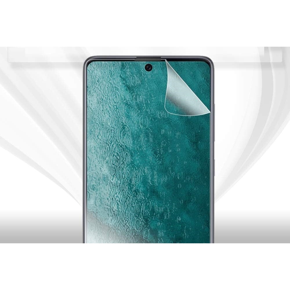Folie de protectie ecran compatibila cu Samsung Galaxy A55 din silicon, TPU, Perfect fit, acopera tot ecranul, transparenta, ISAG