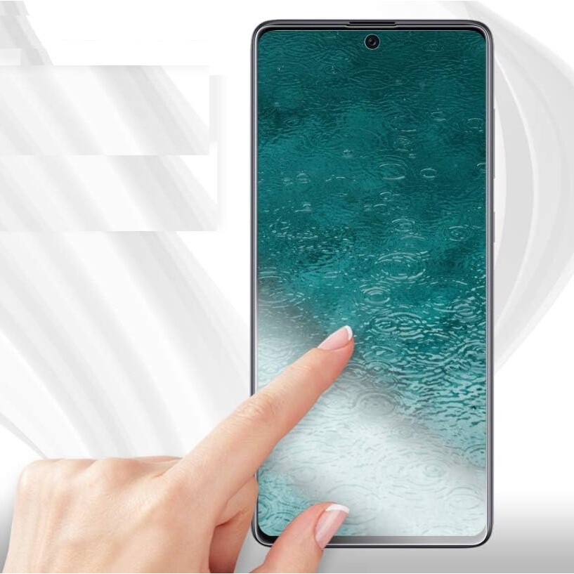 Folie de protectie ecran compatibila cu Samsung Galaxy A55 din silicon, TPU, Perfect fit, acopera tot ecranul, transparenta, ISAG