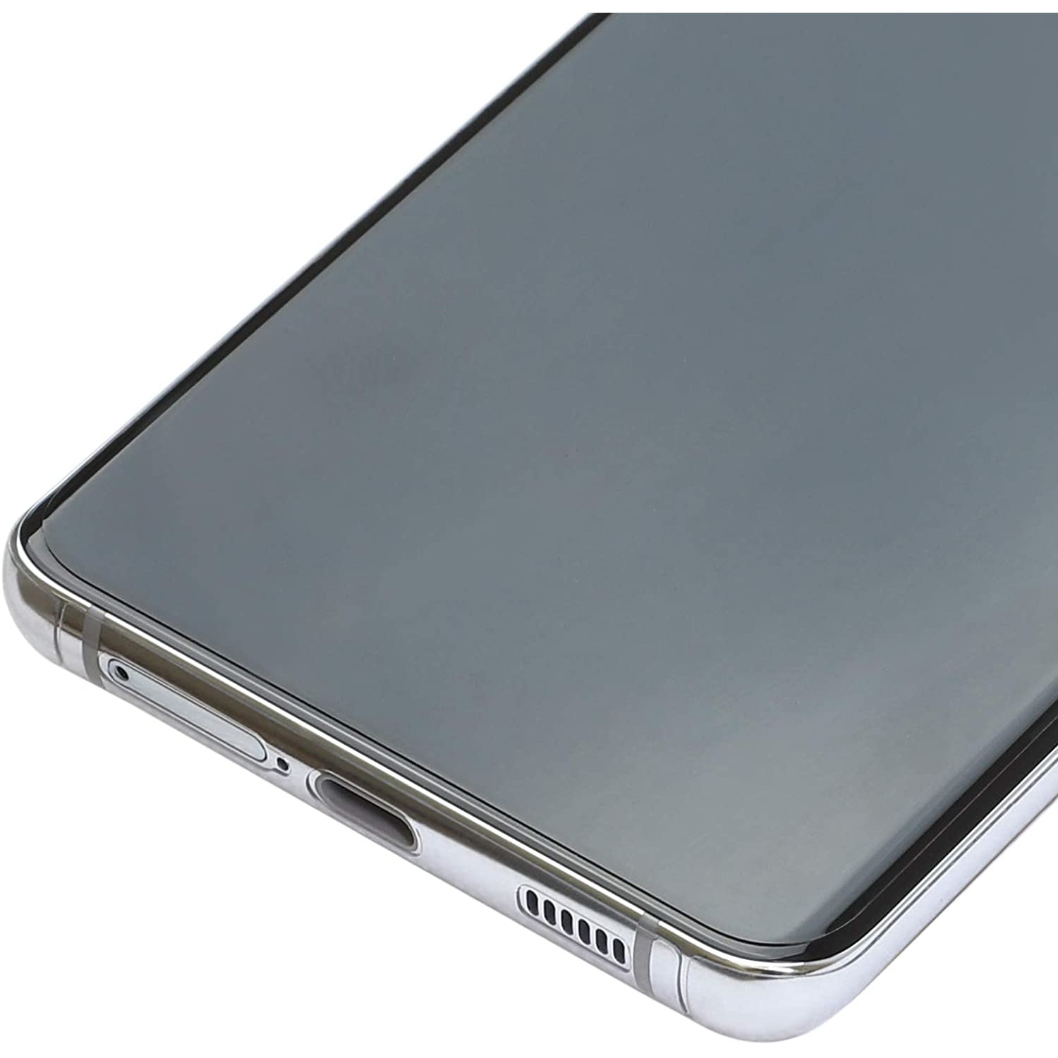 Folie de protectie ecran din silicon, TPU, Perfect fit, compatibila cu Samsung Galaxy S21 Ultra, acopera tot ecranul, transparenta, ISAG