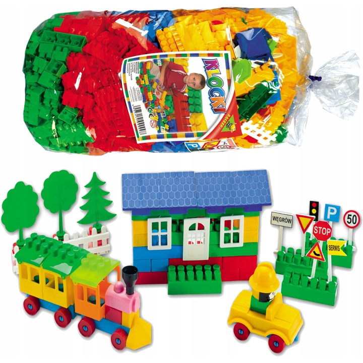 Baczek építőkészle, többszínű, 58x31x31cmt, 630 db