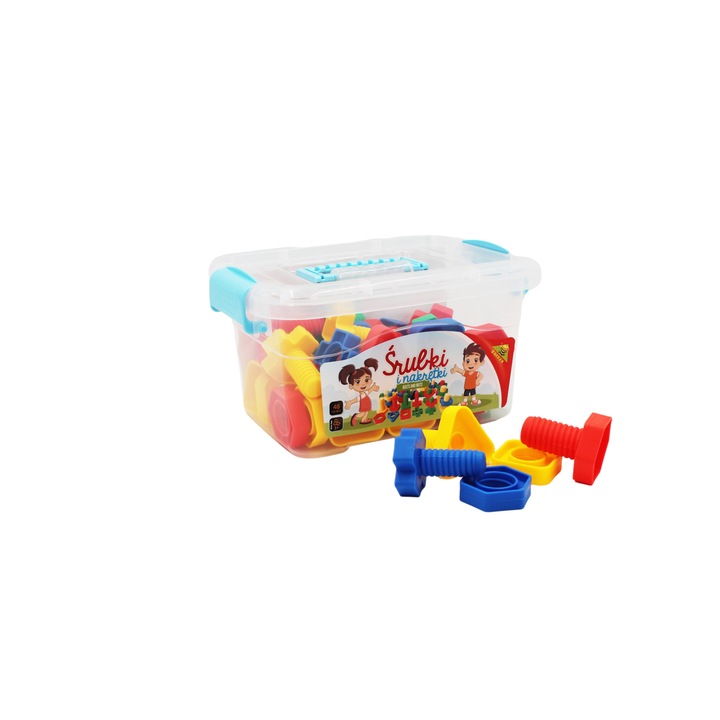 Образователен комплект винтове и гайки Baczek, Многоцветен, 3+ години