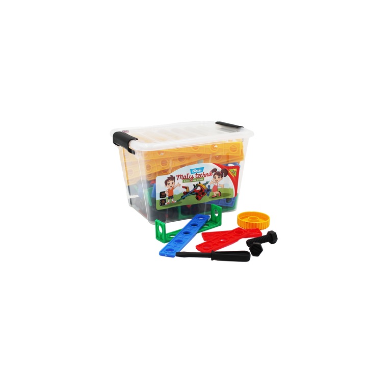 Set de constructie Baczek 90 de piese, multicolor
