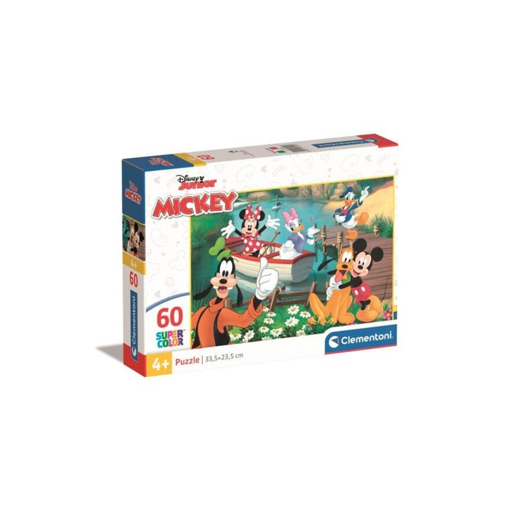 Пъзел Clementoni DISNEY CLASSICS, 60 части, Mickey Guffy Pluto, Многоцветен