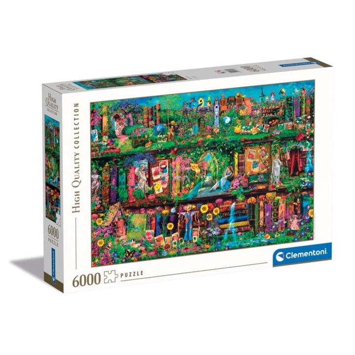 Пъзел Clementoni Garden Shelf, 6000 части, наситени цветове, за деца над 3 години