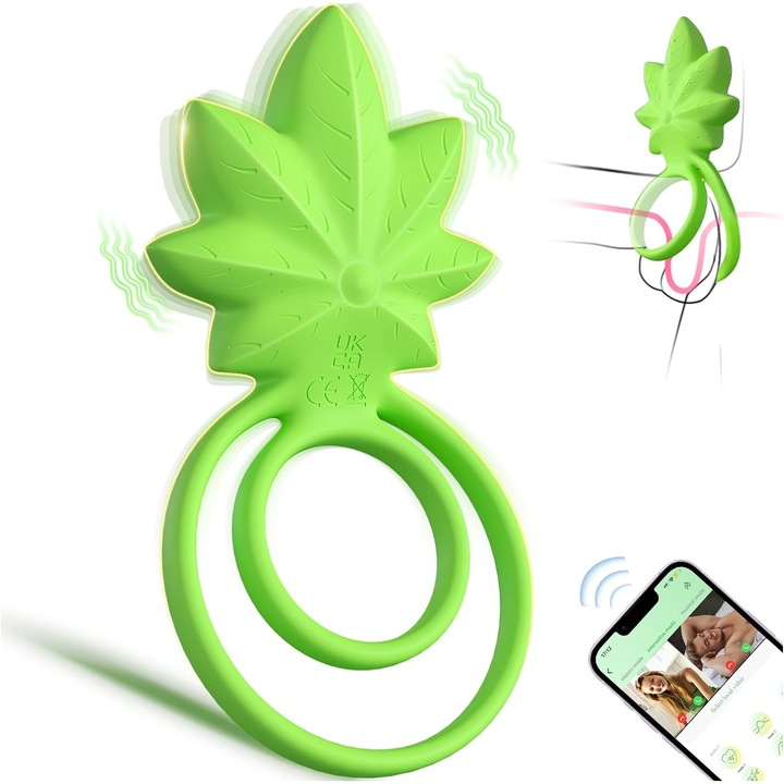 MHYNNR vibrátorgyűrű pároknak, Klitorisz-stimulátor, szilikon, 10 vibrációs mód, APP vezérlés, vízálló, mágneses USB töltés