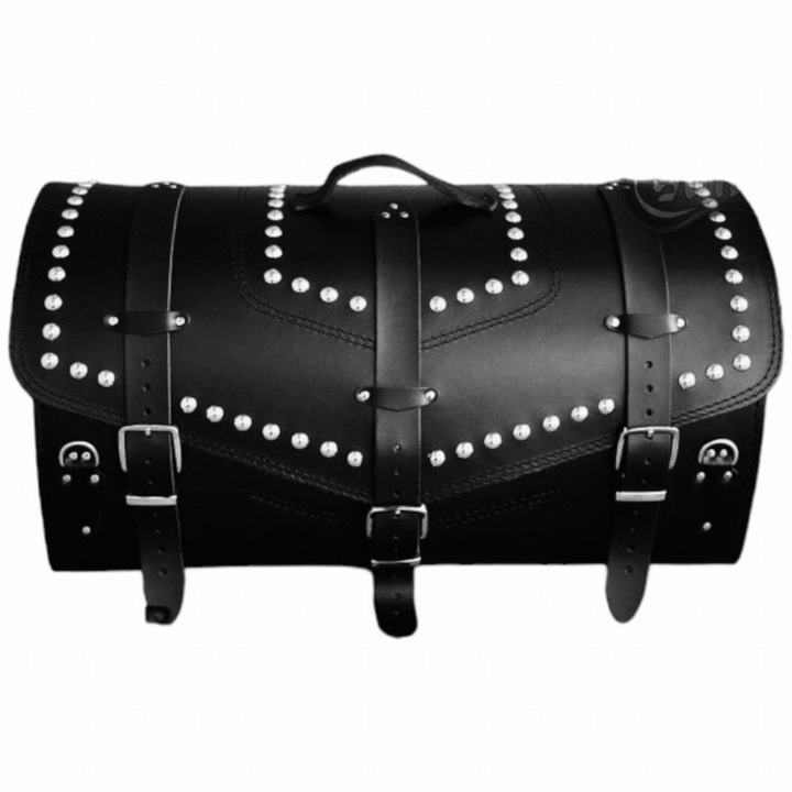 Geanta pentru motocicleta 182B, cu prindere, din piele ecologica, capacitate 57l, neagra