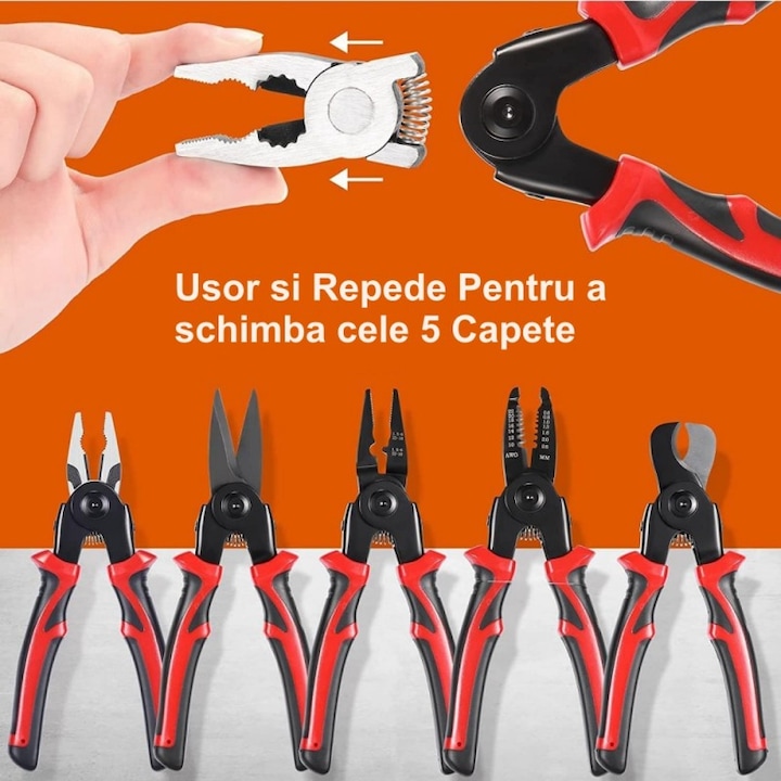 Set Multifunctional 5 in 1, Patent, Dezizolat, Cleste, Sertizat, Foarfeca, Unelte Multifunctionale, Set Unelte Profesionale