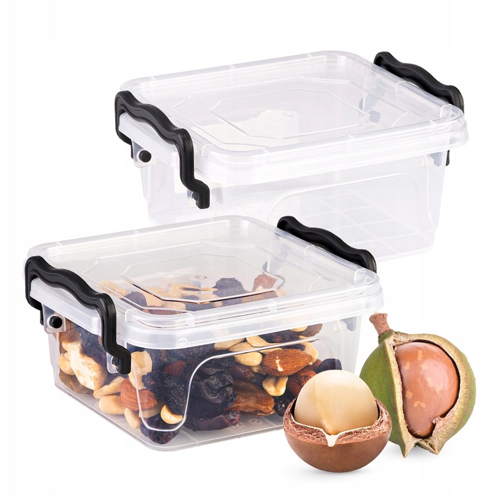 Recipient pentru Alimente, SuperButelki, Lunchbox Caseta Masa, 350 ml, Plastic Durabil, Pentru Depozitare in Frigider, Fara BPA, Compact si Practic, Rezistent la Fisuri, Transparent