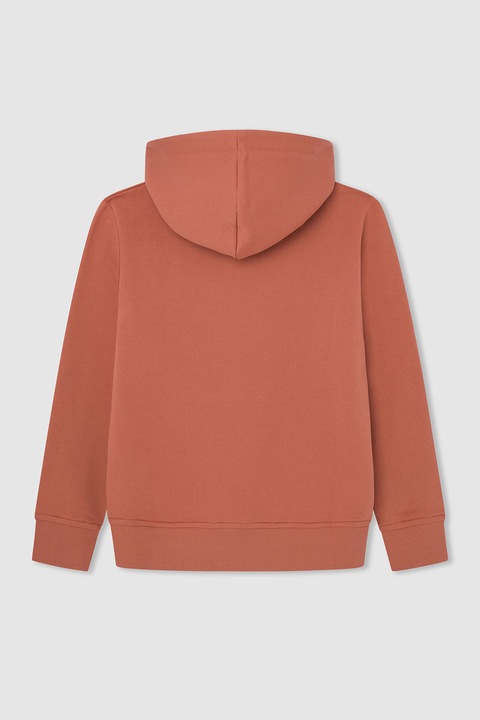 Pepe Jeans London, Hanorac cu imprimeu logo, Portocaliu stins, 128 CM