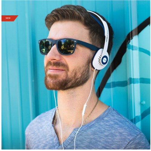 Casti cu fir Luka KPH30iW, On-Ear, cu microfon, alb