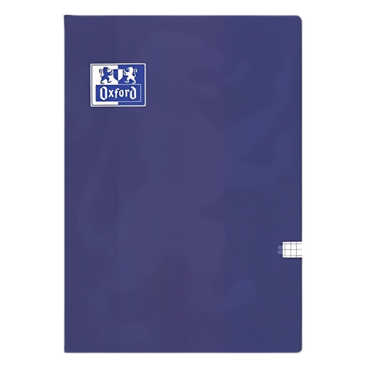 Caiet OXFORD A4, 60 file, 90g/mp Matematica, Motiv campus, Bleu