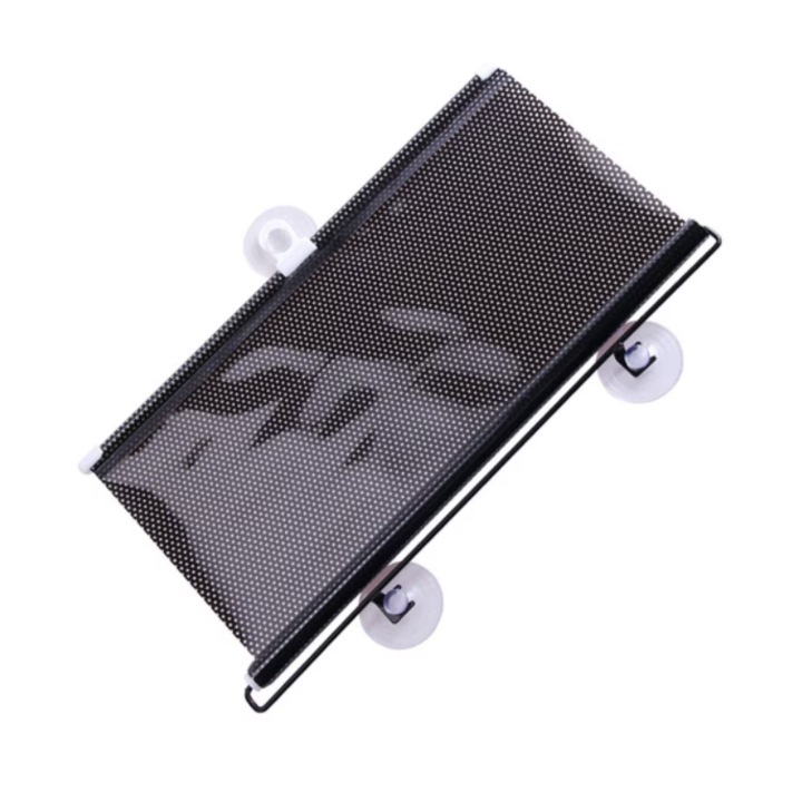 Parasolar Auto Retractabil ATT® pentru Parbriz sau Fereastra Laterala Masina, Universal, Pliabil, Protectie UV, 66 cm x 122 cm