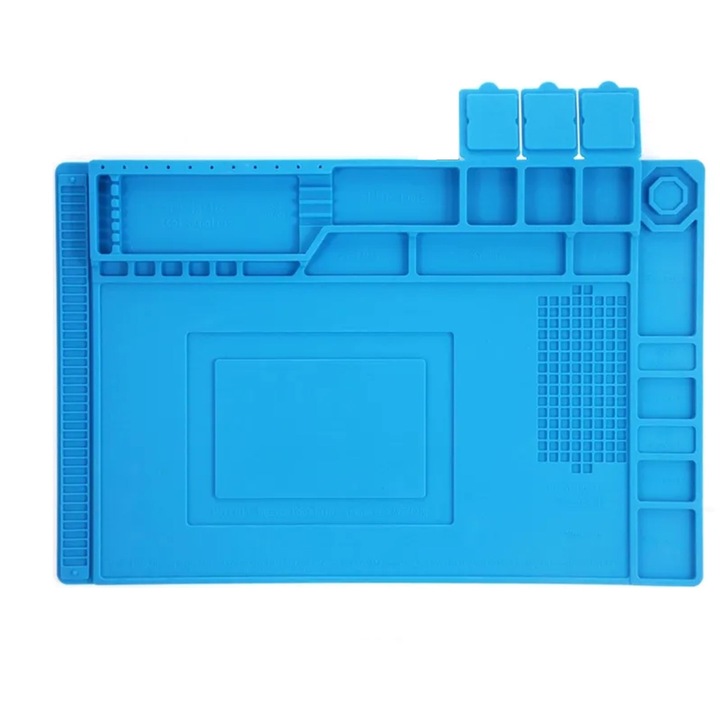 Covoras de lucru cu silicagel, albastru