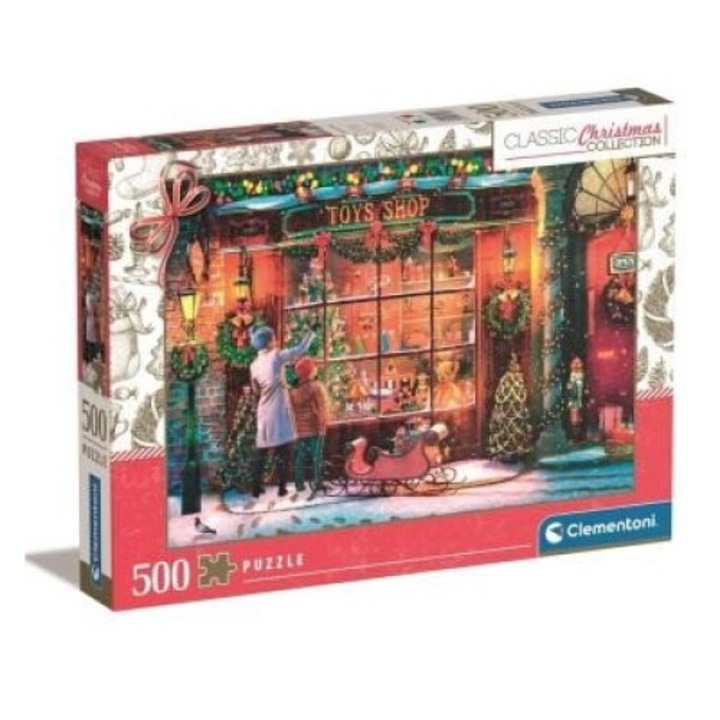 Clementoni - Puzzle Klasszikus karácsonyi kollekció - Régi játékbolt - 500 darab