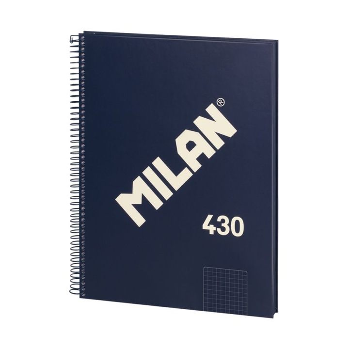 Caiet MILAN A4 120 file matematica spira albastru