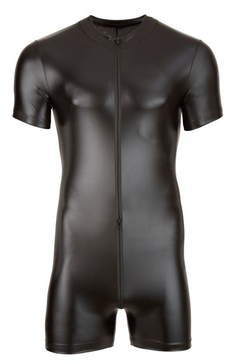 Svenjoyment szexi férfi kezeslábas, poliészter, fekete, XL