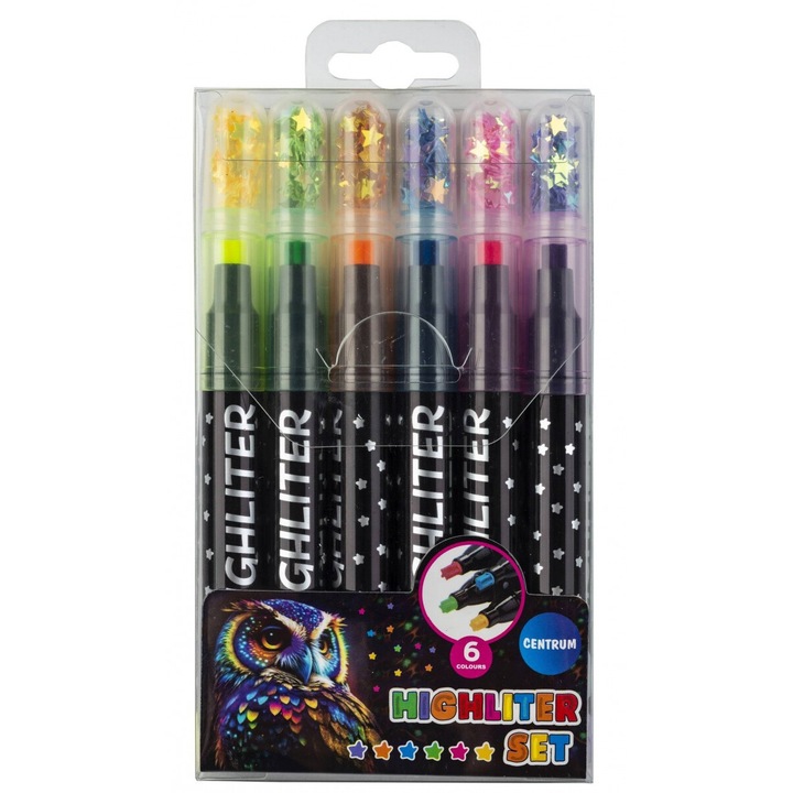 Panta Plast, 6 darabos csillag alakú hegyű marker készlet, 77x13x133mm