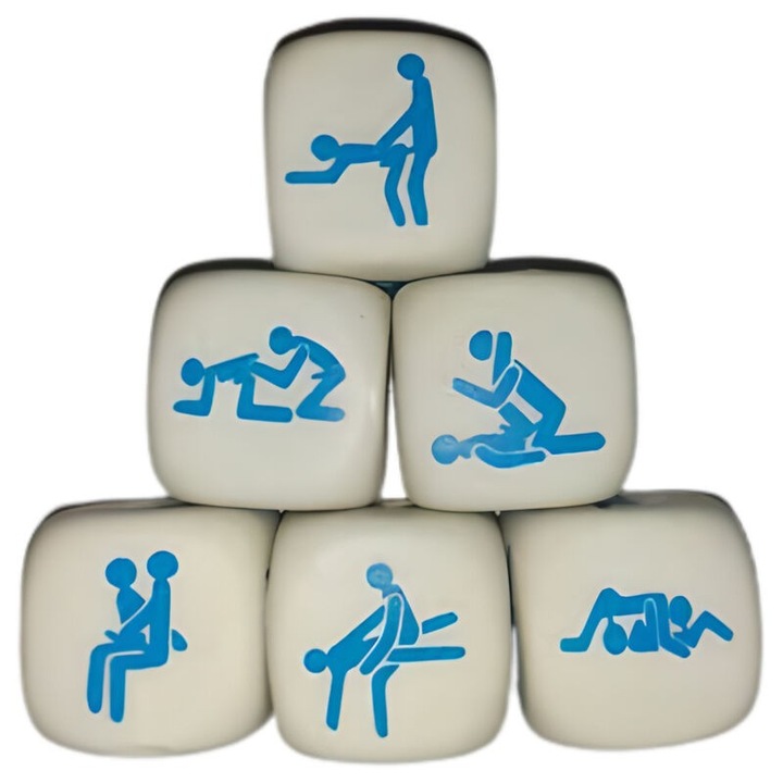 Kamasutra kocka szett, Diverty Sex, pároknak, fehér, 30mm