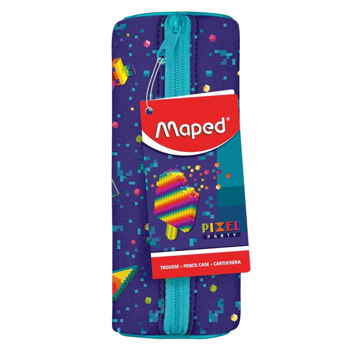 Penar tubular Pixel, Maped, Multicolor, 210x75mm