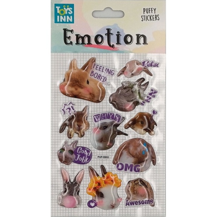 Set stickere decorative Stnux Kroliki, multicolor, 114x205x2mm