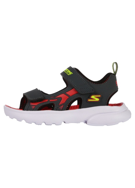 Skechers, Сандали с велкро и лого, Сив