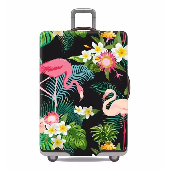 Husa protectie troler model Fashion Flamingo, Roz, marimea S