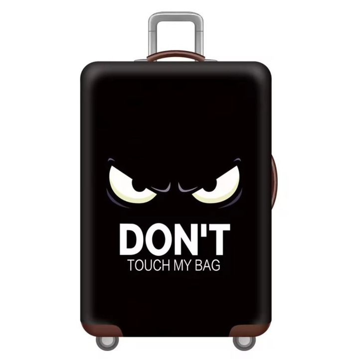 Husa protectie troler model Don't touch my bag, Negru, marimea S