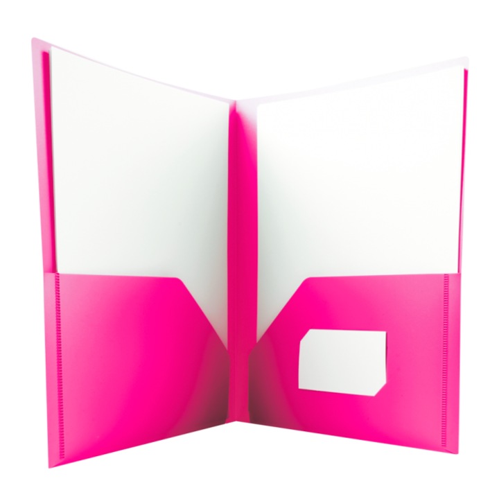 Папка А4, Tetis, с два джоба, розова, 310x240x3мм