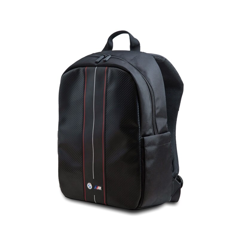Rucsac tableta BMW Carbon Red Stripes pentru notebook negru de 16".