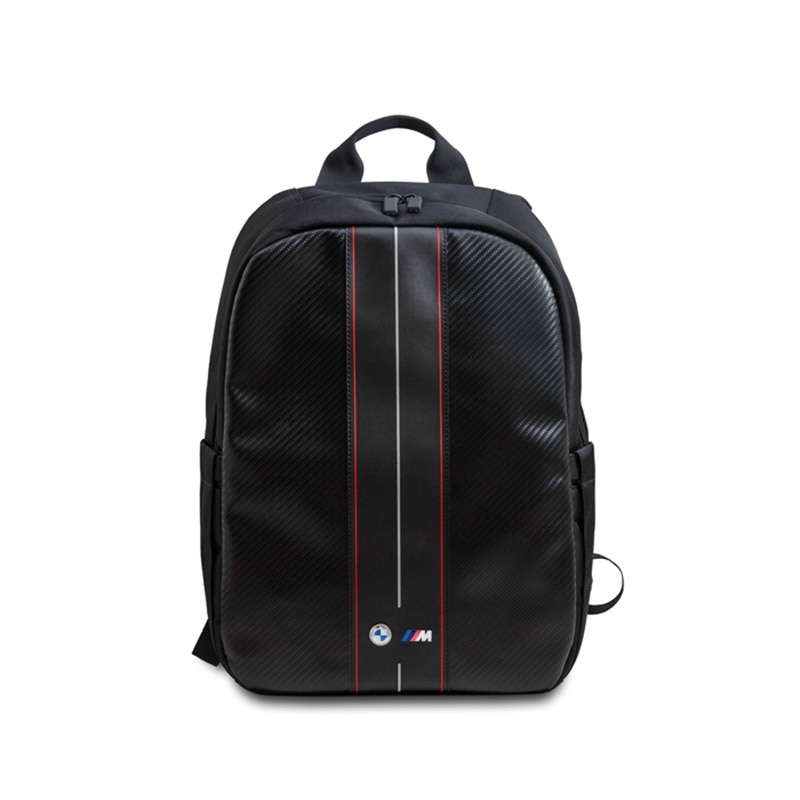 Rucsac tableta BMW Carbon Red Stripes pentru notebook negru de 16".