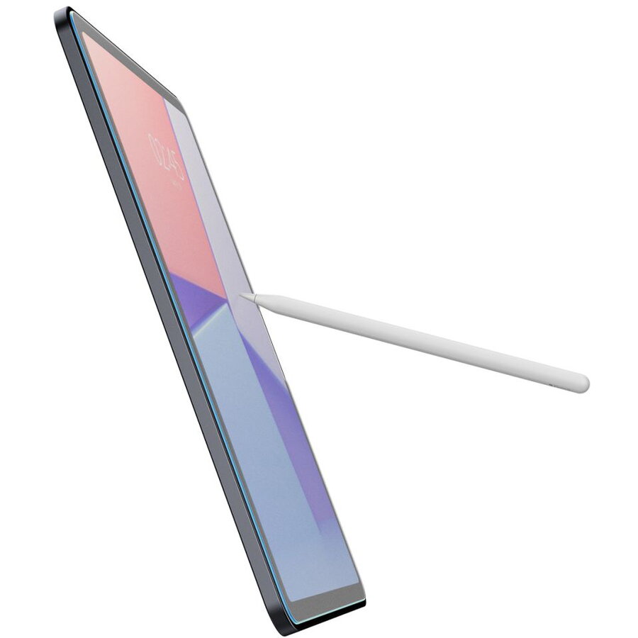 Folie protectie tableta, Spigen, Sticla securizata, Paper Touch pentru iPad Air 11" M2, 2024 transparent mat