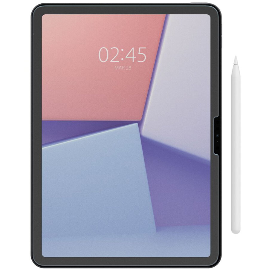 Folie protectie tableta, Spigen, Sticla securizata, Paper Touch pentru iPad Air 11" M2, 2024 transparent mat