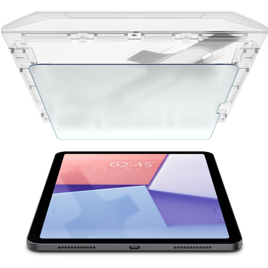 Folie protectie tableta, Spigen, Sticla securizata, Paper Touch pentru iPad Air 11" M2, 2024 transparent mat