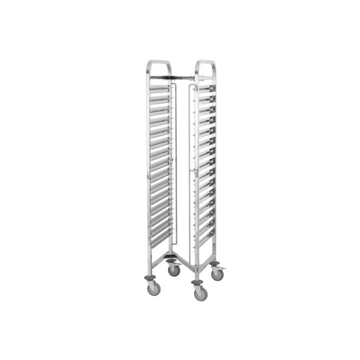 Carucior de transport tip Z, TECHNICA, inox, 38x55x170cm, 4 roti
