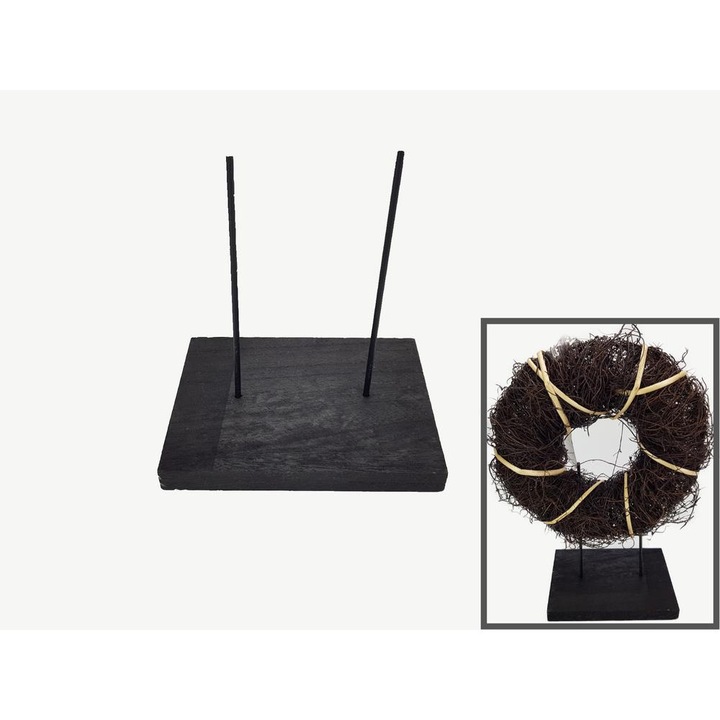 Baza din lemn pentru decoratiuni creative marimea 2 negru 20/#