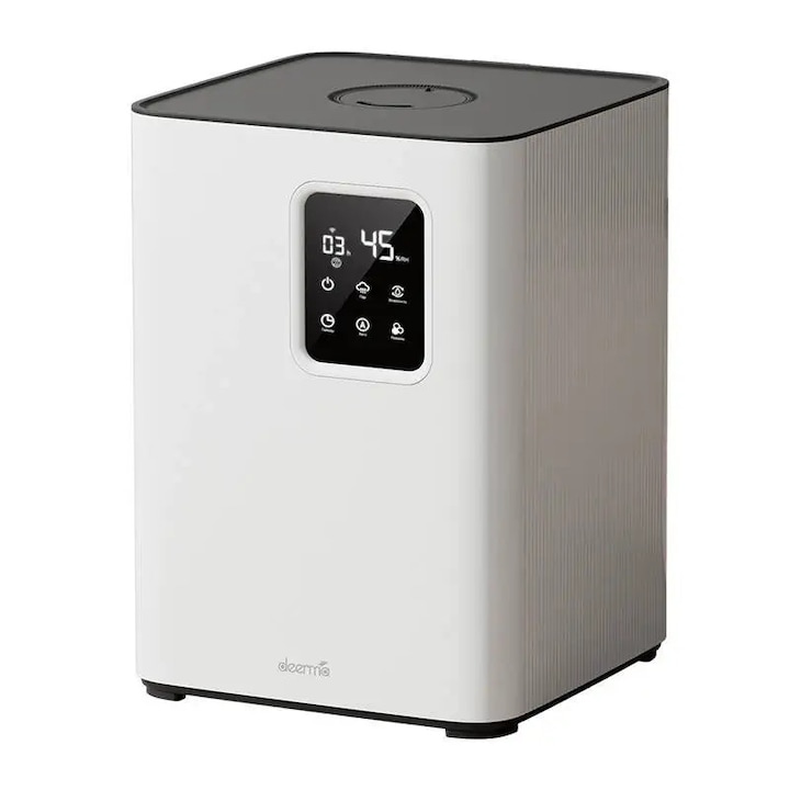 Umidificator cu difuzor de aroma, 7 lumini LED, alb, 30dB, set complet