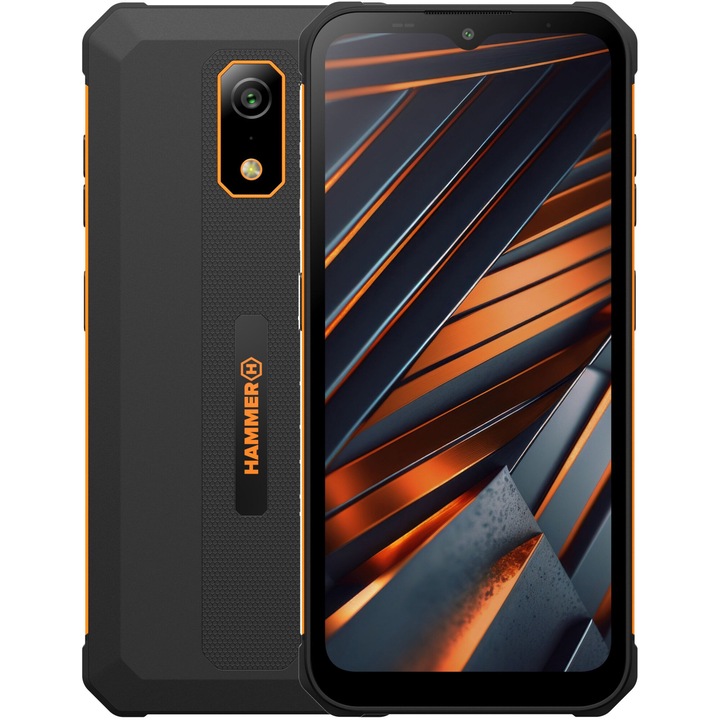 Смартфон myPhone Hammer Iron Va, 4GB, 64GB, Black/Orange